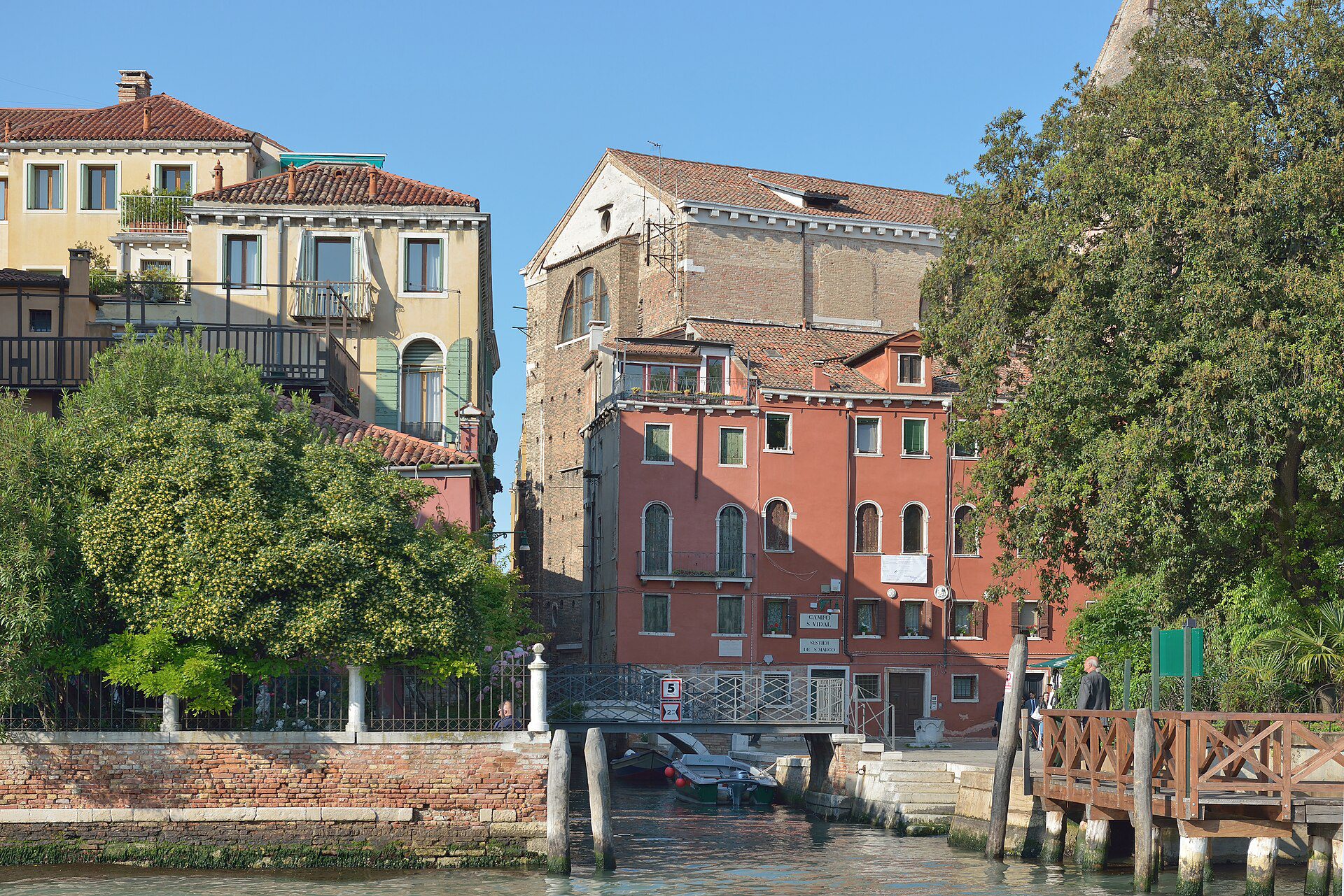 Campo San Vidal and Rio di San Vidal beside the Grand Canal in Venice