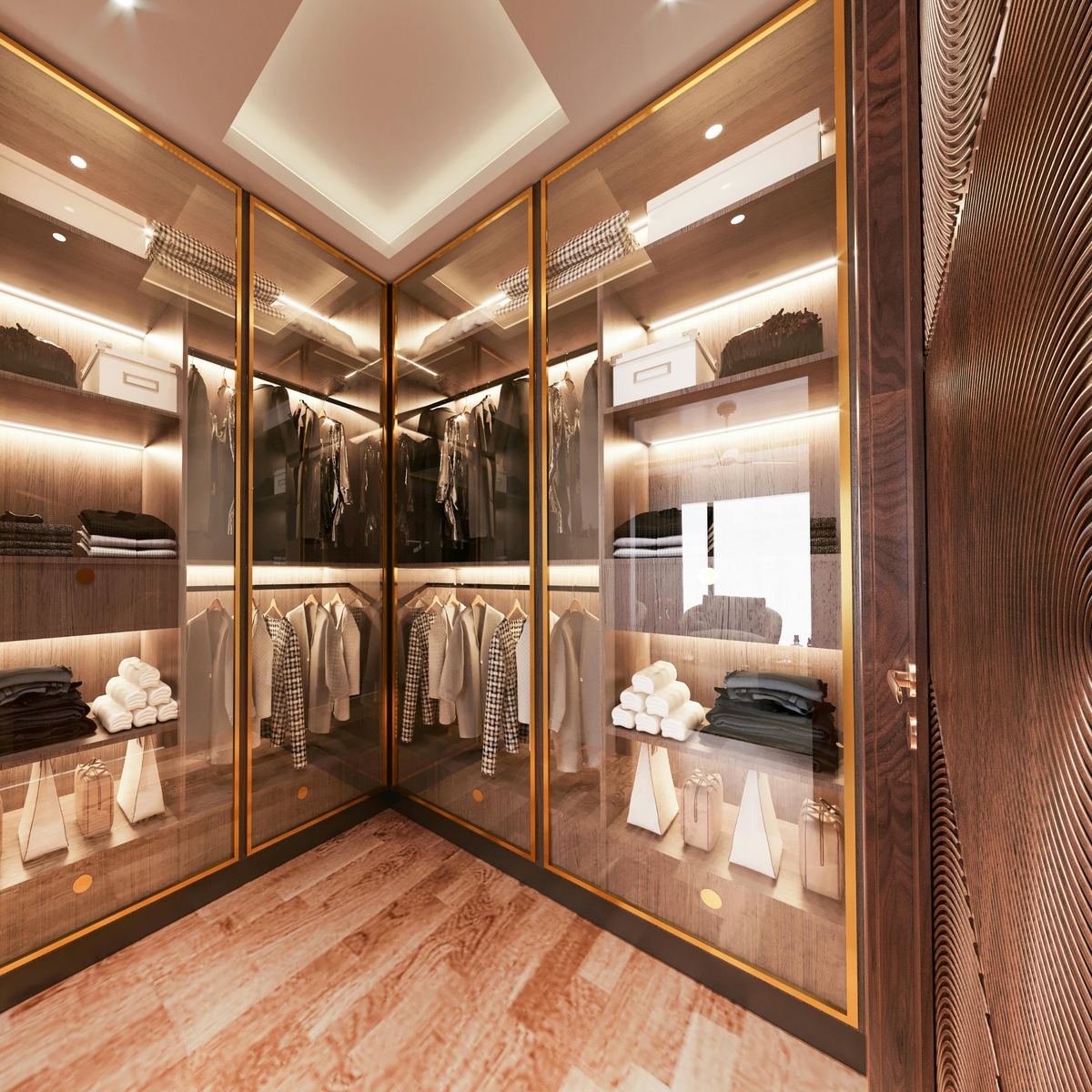 A bespoke walk-in wardrobe, Mandale Style